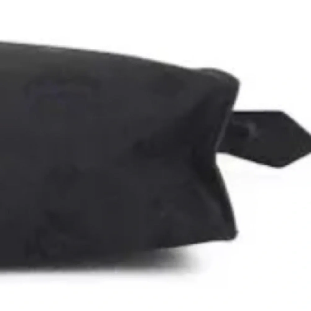 Authentic MCM Logo Visetos Canvas Clutch Bag Black